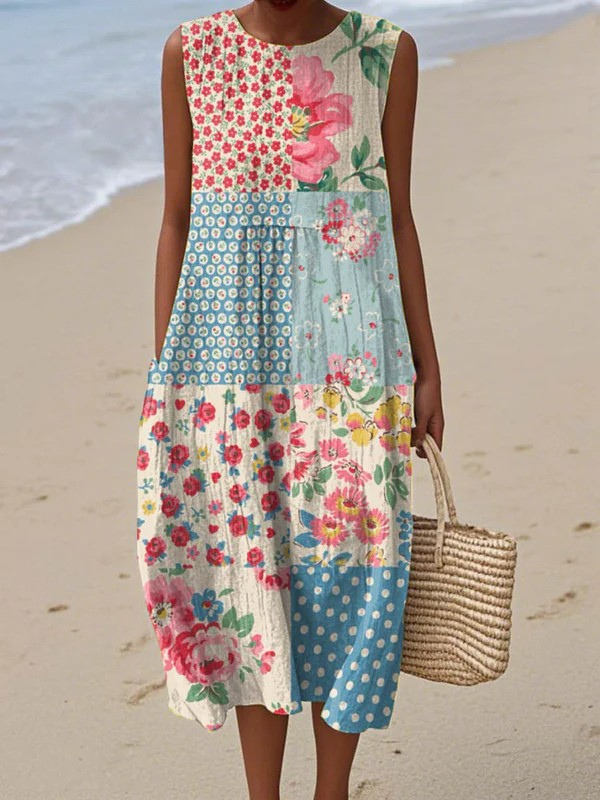 Gabriella – Abito midi patchwork