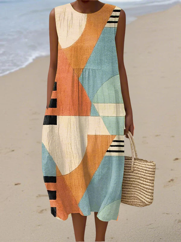 Giovanna – Abito Midi Geometrico